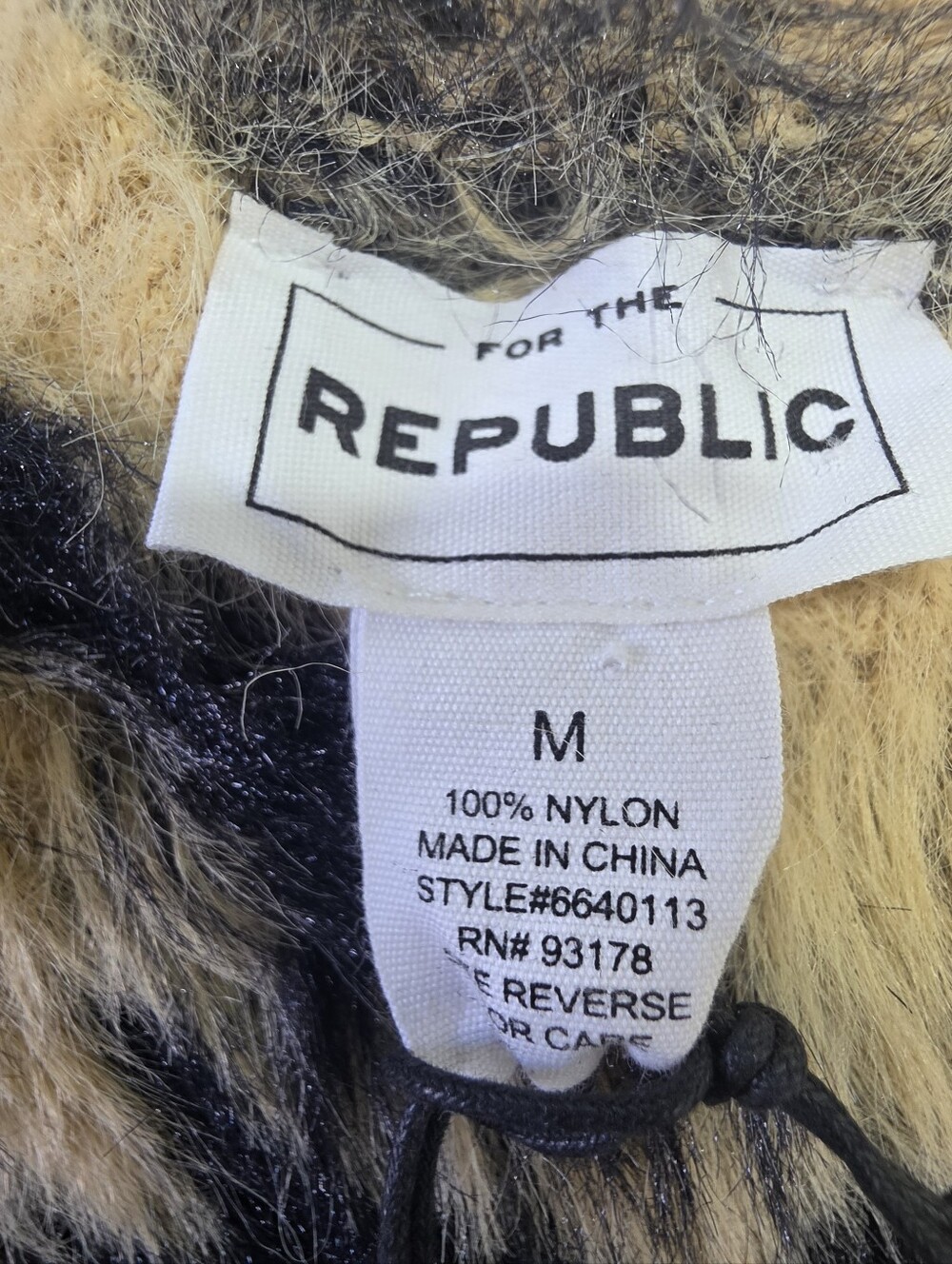 For The Republic Leopard-Print Faux Fur Sweater in Black & Tan - Picture 6 of 6